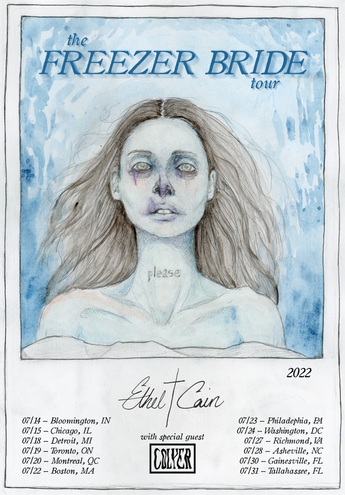 Freezer Bride East Coast Tour Poster