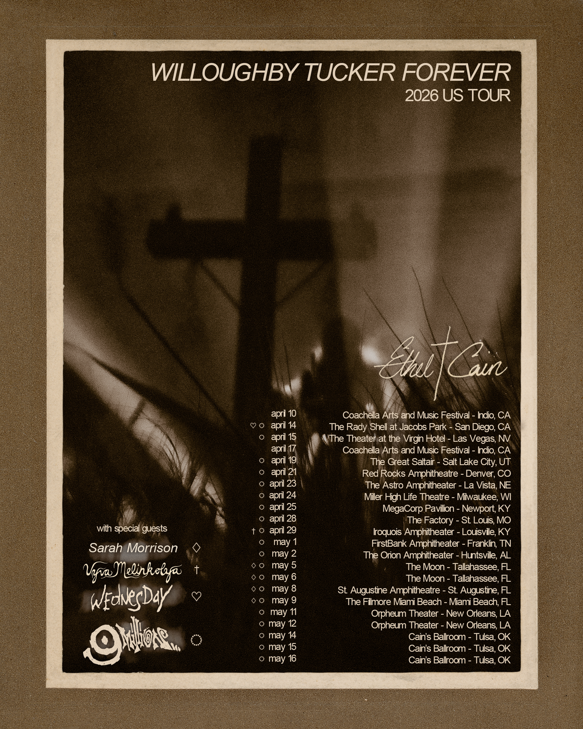 Willoughby Tucker Forever US Tour 2026 Poster