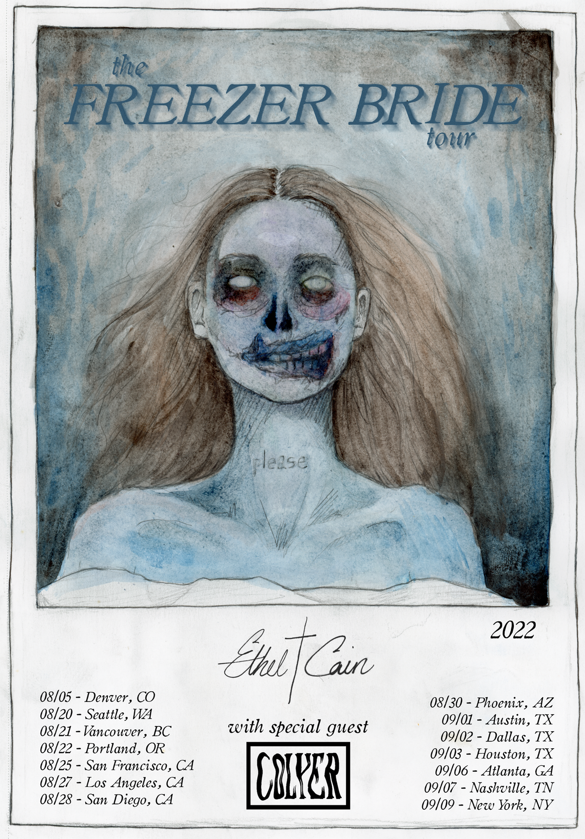 Freezer Bride West Coast Tour Poster